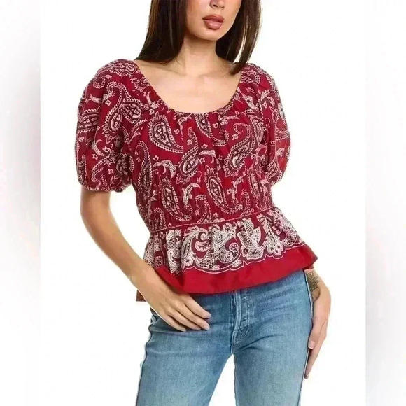 Sea New York Tops - Sea New York Short Sleeve Paisley Top Size XS